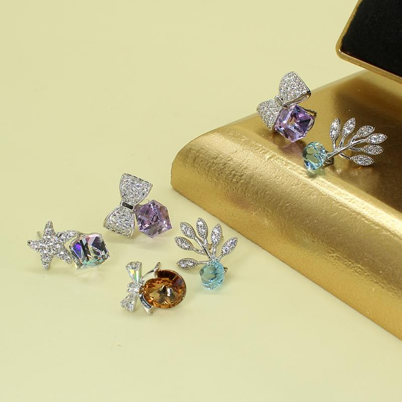 Stud Elegant Multi-Types StarFish Bowknot Cube Square Shaped Crystal Earrings For Women Fashion Wedding Engagement Jewelry, Golden;silver
Stud Elegant Multi-Types StarFish Bowknot Cube Square Shaped Crystal Earrings For Women Fashion Wedding Engagement Jewelry, Golden;silver