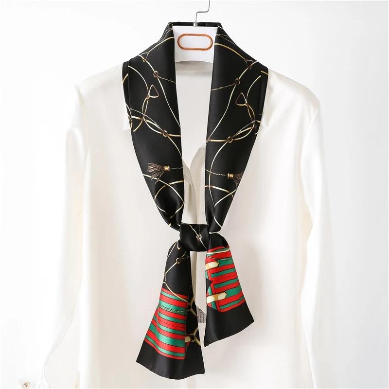 Scarves 2021 Fashion Floral Print Silk Scarf Women Thin Neck Long Office Lady Shawl Bandanas Female Bag Hair Scarfs, Blue;gray
Scarves 2021 Fashion Floral Print Silk Scarf Women Thin Neck Long Office Lady Shawl Bandanas Female Bag Hair Scarfs, Blue;gray