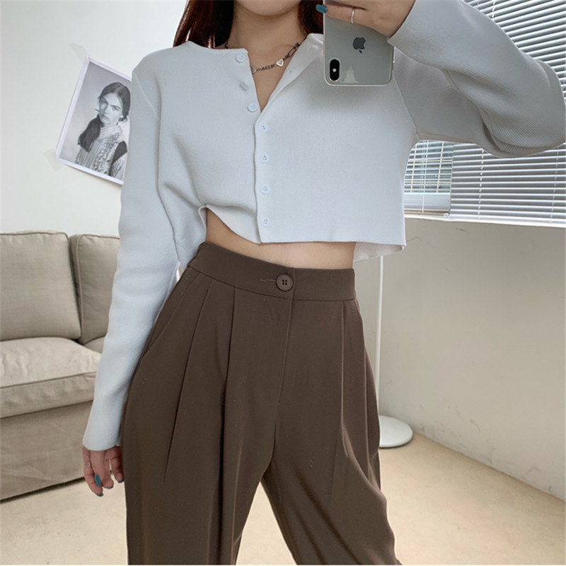 Elegant Work Wear Formal High Waist Harem Pants Women Bottom Autumn OL Solid Fashion Casual Suit Trousers Female 210421