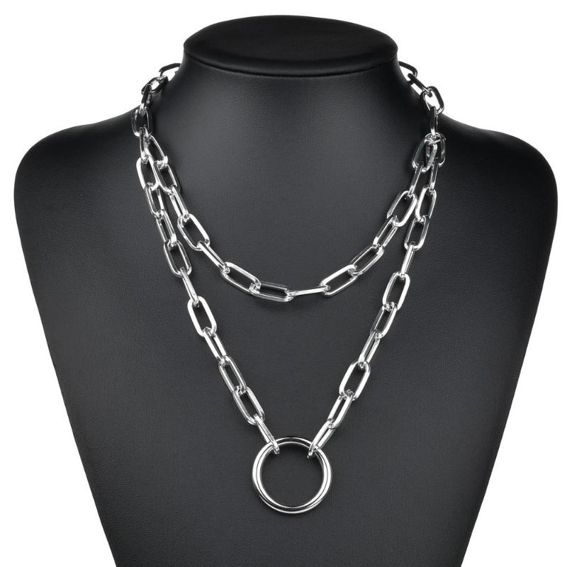 Chains Multilayer Vintage Circle Pendant Gold Plated Silver Color Necklace Men Hip Hop Chain For Women Jewelry
Chains Multilayer Vintage Circle Pendant Gold Plated Silver Color Necklace Men Hip Hop Chain For Women Jewelry