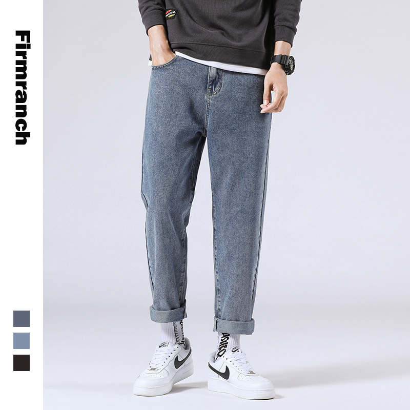 Firmranch Spring/Autumn Loose Japanese Casual Young Men Hiphop Slim Straight Pants Retro Blue Boys Jeans trousers, Light blue
Firmranch Spring/Autumn Loose Japanese Casual Young Men Hiphop Slim Straight Pants Retro Blue Boys Jeans trousers, Light blue