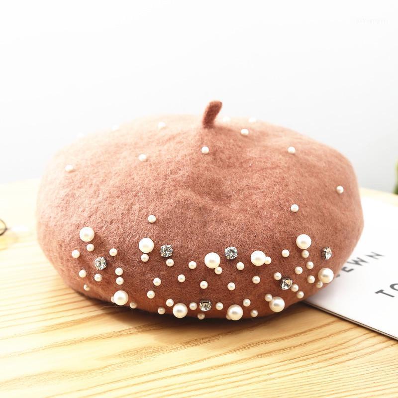 Ladies Punk Adjustable Beret Caps Winter Women Wool Rhinestone Beading Pearl Artist Pumpkin Hat Gorros Berets, 010
Ladies Punk Adjustable Beret Caps Winter Women Wool Rhinestone Beading Pearl Artist Pumpkin Hat Gorros Berets, 010
