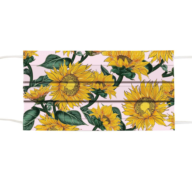 New Disposable sunflower printing masks block dust spun lace non-woven fabrics with melt blown mask
New Disposable sunflower printing masks block dust spun lace non-woven fabrics with melt blown mask