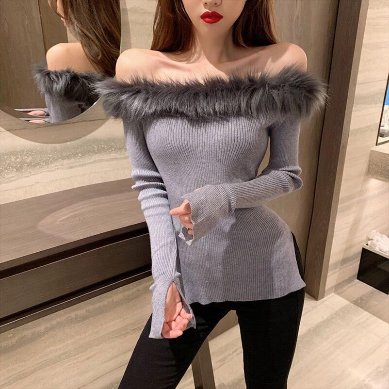 Knitted Sexy Club Pullovers Womens Sweaters Slash Neck Off Shoulder Tops Ladies Fashion Brand Feather Crop Top Spring Autumn Sweater, White;black
Knitted Sexy Club Pullovers Womens Sweaters Slash Neck Off Shoulder Tops Ladies Fashion Brand Feather Crop Top Spring Autumn Sweater, White;black