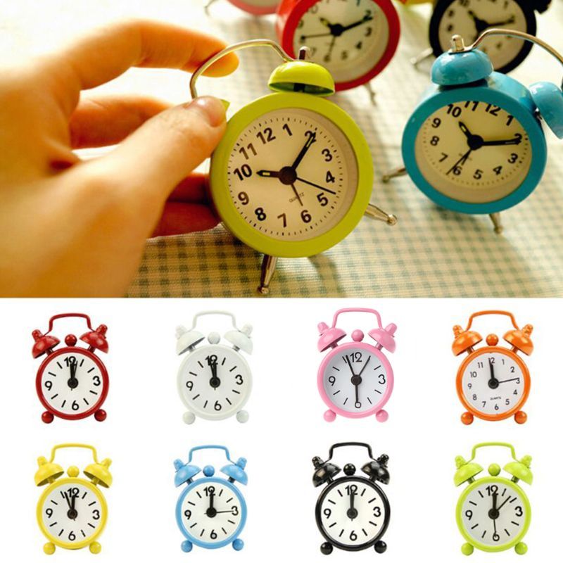 Fashion Beautiful Cartoon Tile Number Round Table Alarm clock for Kid Home Decor