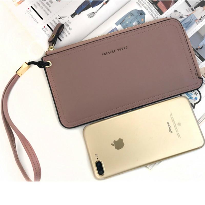 Wallets Women's Wallet Long Korean Fashion Zip Phone Case Purse Ultra-thin Clutch Large Capacity With Multiple Cards Coin Boutique