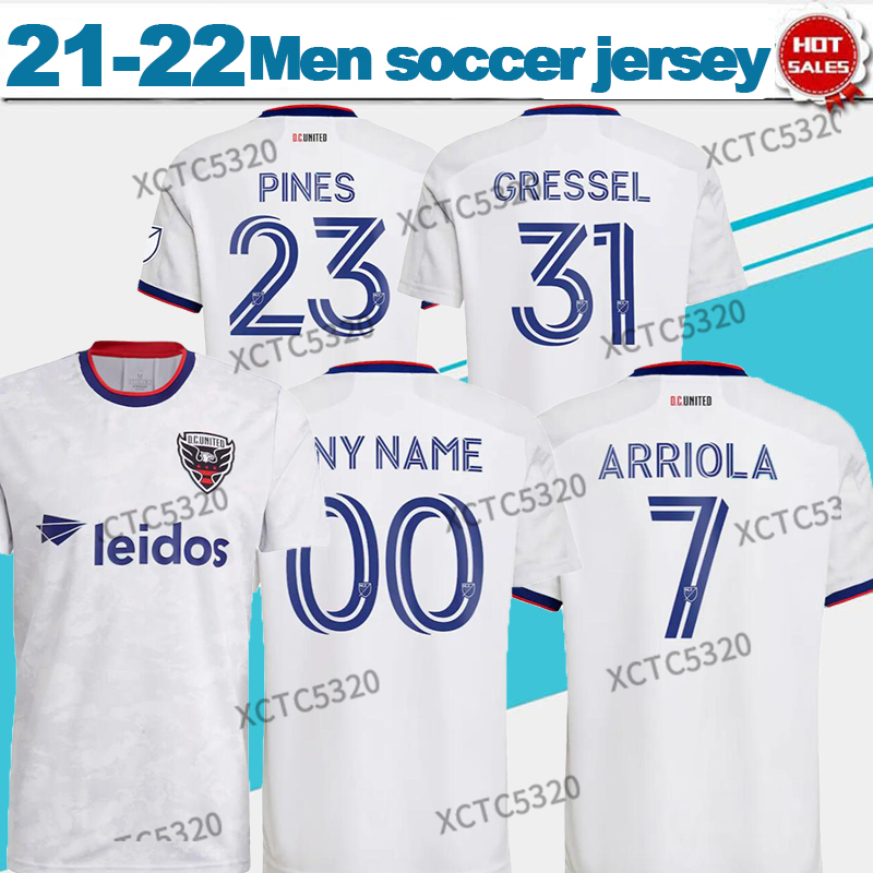 MLS 2021 D.C.United Soccer Jersey White PINES ARRIOLA GRESSEL Fans version Men football shirt Customized On sale, No name no number
MLS 2021 D.C.United Soccer Jersey White PINES ARRIOLA GRESSEL Fans version Men football shirt Customized On sale, No name no number