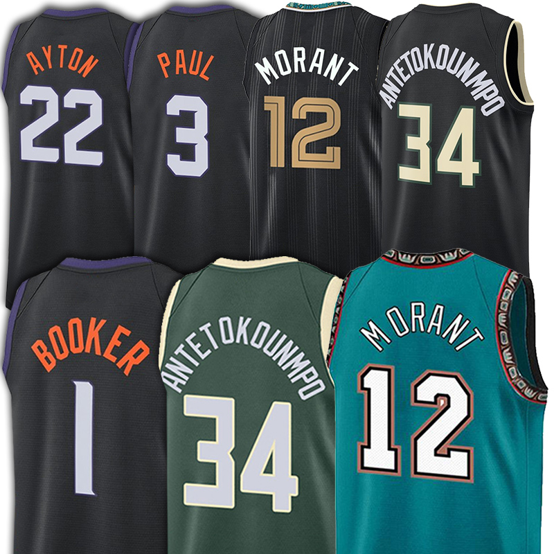 Morant Devin 1 Booker Basketball Jerseys Giannis 34 Antetokounmpo DeAndre 22 Ayton Chris 3 Paul 12 Ja Jersey, Men
Morant Devin 1 Booker Basketball Jerseys Giannis 34 Antetokounmpo DeAndre 22 Ayton Chris 3 Paul 12 Ja Jersey, Men