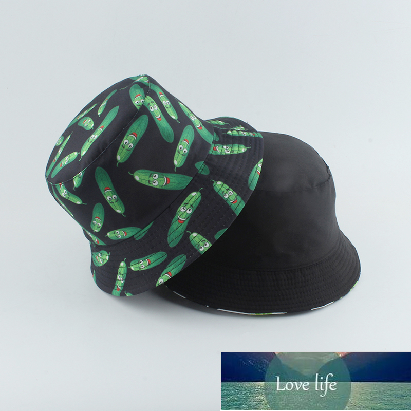 New Fashion Panama Hat Vegetables Pepper Printed Bucket Hat Reversible Fishing Cap Summer Sun Hats For Women Men Gorras Factory price expert design Qu