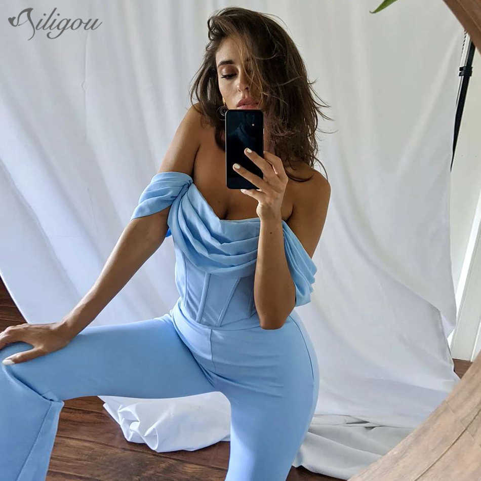 Summer Ladies Blue Bandage 2 Two-Piece Off-Shoulder Top And Full Pants Club Celebrity Runway Party Casual Set 210527, Pink
Summer Ladies Blue Bandage 2 Two-Piece Off-Shoulder Top And Full Pants Club Celebrity Runway Party Casual Set 210527, Pink