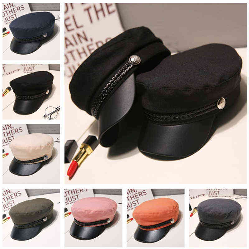 Fashion Women Men Military Hat Spring Autumn Sailor Hats Black Ladies Beret Caps Flat Top Captain Cap Travel Cadet Octagonal Hat Y21111
Fashion Women Men Military Hat Spring Autumn Sailor Hats Black Ladies Beret Caps Flat Top Captain Cap Travel Cadet Octagonal Hat Y21111