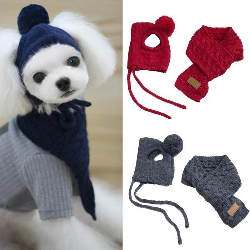 Dog Apparel Hat For Dogs Winter Warm Stripes Knitted Hat+Scarf Collar Puppy Teddy Costume Year Clothes Christmas Pet
Dog Apparel Hat For Dogs Winter Warm Stripes Knitted Hat+Scarf Collar Puppy Teddy Costume Year Clothes Christmas Pet