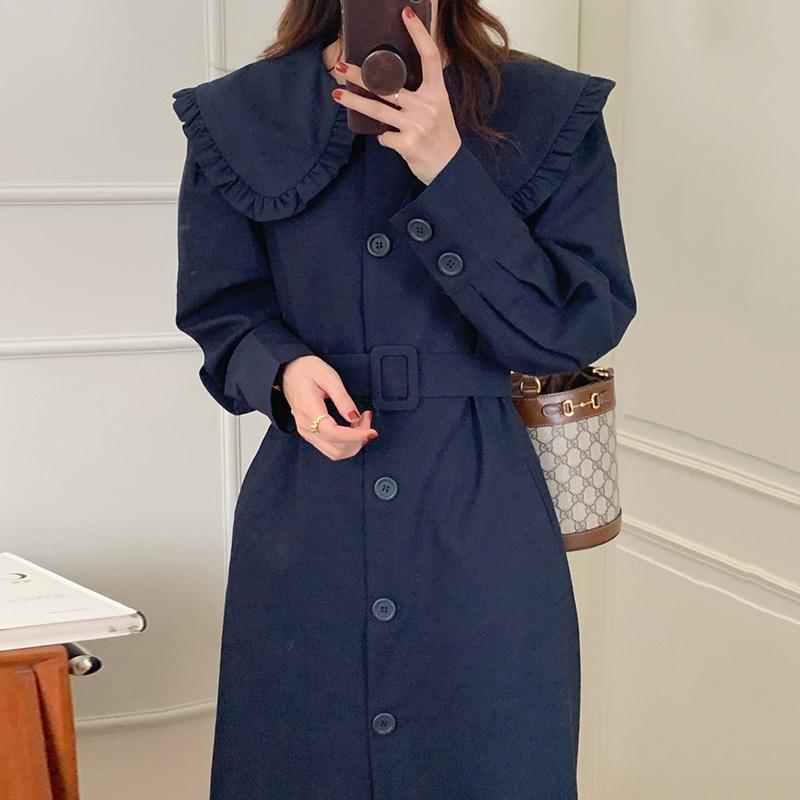 Casual Dresses Woman Dress 2021 Korean Fashion Elegant Temperament Solid Wood Ears Large Lapel Single Breasted Waist With Belt Long, Black;gray
Casual Dresses Woman Dress 2021 Korean Fashion Elegant Temperament Solid Wood Ears Large Lapel Single Breasted Waist With Belt Long, Black;gray