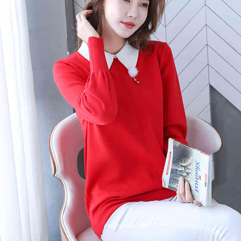 Pull Femme Winter Clothes Long Sleeve Solid Sweaters Women Tops Casual Pullover Jumper Knitted Sweater Women 7607 50 210518