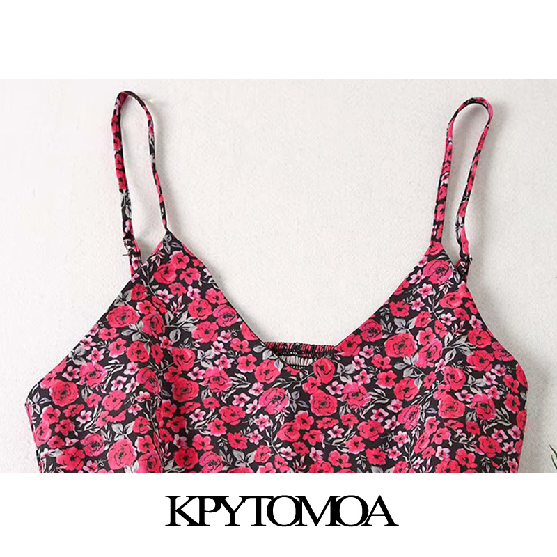 Women Chic Summer Fashion Floral Print Mini Dress Backless Elastic Thin Straps Beach Female Dresses Mujer 210420