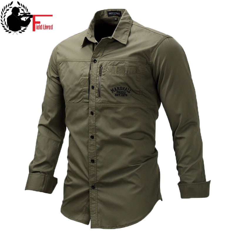 Military Shirt Mens American Military Uniform Army Shirt Long Sleeves with Collar Button Dress Shirt Male Tops Green Blue Khaki 210518, Light army green
Military Shirt Mens American Military Uniform Army Shirt Long Sleeves with Collar Button Dress Shirt Male Tops Green Blue Khaki 210518, Light army green