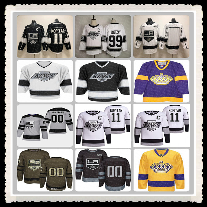 2022 LA King 90s Era Heritage Jerseys Hockey Anze Kopitar Alex Iafallo Adrian Kempe Danault Alexander Edler Viktor Arvidsson Dustin Brown Ca, Black;red