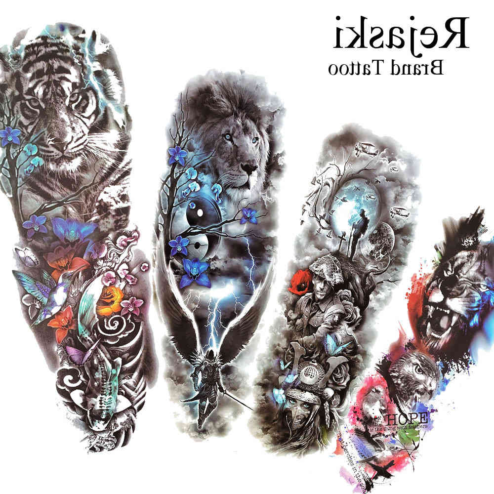 Rejaski 3D Full Arm Forest Mountain Tiger Temporary Stickers For Men Women Warrior Ares Mars Fake Tattoo Sleeve Paper
Rejaski 3D Full Arm Forest Mountain Tiger Temporary Stickers For Men Women Warrior Ares Mars Fake Tattoo Sleeve Paper