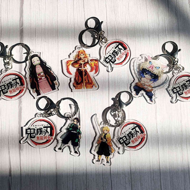Ring keychain Demon Slayer: Kiu No Yaiba Anime Key Cha Keychain Cosplay Acrylic Pendant Key Cute Funny Cartoon Rare Gift, Silver 
Ring keychain Demon Slayer: Kiu No Yaiba Anime Key Cha Keychain Cosplay Acrylic Pendant Key Cute Funny Cartoon Rare Gift, Silver