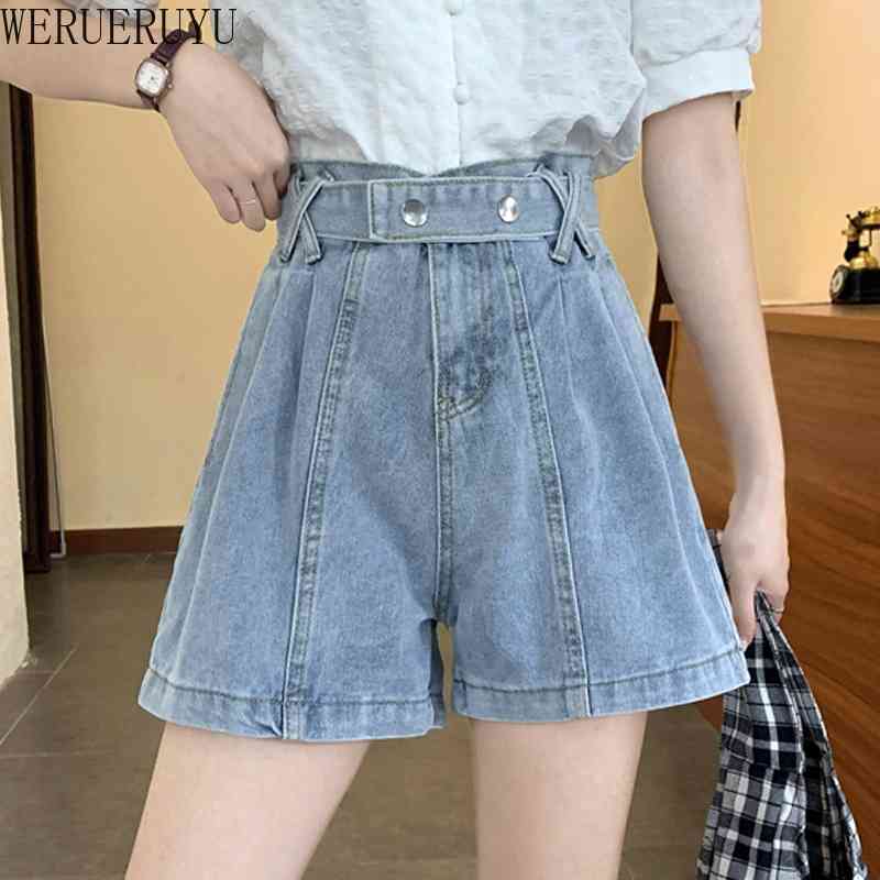 WERUERUYU Women's Denim Shorts Classic Vintage High Waist Blue Wide Leg Female Caual Summer Ladies Shorts Jeans For Women 210608, Photo color
WERUERUYU Women's Denim Shorts Classic Vintage High Waist Blue Wide Leg Female Caual Summer Ladies Shorts Jeans For Women 210608, Photo color