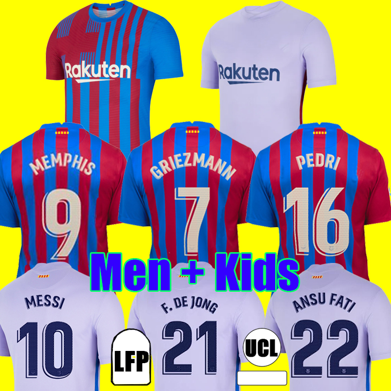 tops Camisetas de football MEMPHIS PEDRI Kun Aguero Barcelona soccer jersey BARCA FC 20 21 22 ANSU FATI 2021 2022 GRIEZMANN F. DE JONG DEST kit shirt men kids sets socks, Men home +ucl
tops Camisetas de football MEMPHIS PEDRI Kun Aguero Barcelona soccer jersey BARCA FC 20 21 22 ANSU FATI 2021 2022 GRIEZMANN F. DE JONG DEST kit shirt men kids sets socks, Men home +ucl