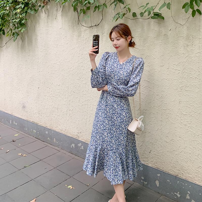 Casual Dresses Hebe&Eos Autumn Print Floral Dress Women V Neck Elegant Long Chiffon Ruffle Sleeve Female Midi Boho Vestidos, Blue
Casual Dresses Hebe&Eos Autumn Print Floral Dress Women V Neck Elegant Long Chiffon Ruffle Sleeve Female Midi Boho Vestidos, Blue