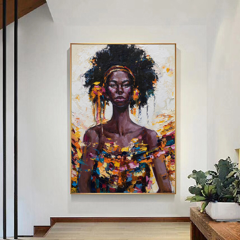 African Queen Black Woman Posters And Prints Modern Canvas Art Wall Painting For Living Room Home Decoration Unframed