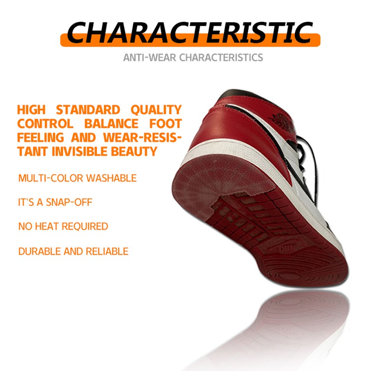Wear resistant heel shoes with anti slip sole and customized protective film, White;pink
Wear resistant heel shoes with anti slip sole and customized protective film, White;pink