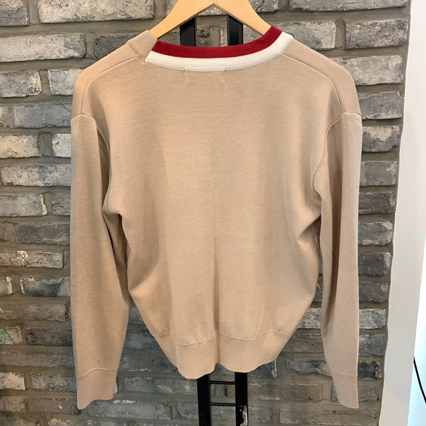 Autumn Winter Bottoming Sweater Elegant OL Pullover Stitching Color V-neck Long Sleeve Loose Knitted Sweaters 210421