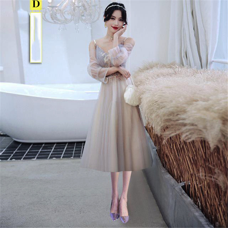 Sweety Sexy High Neck Appliques A-Line Formal Evening Dresses 2021 Ruffles Tulle Knee-Length Cocktail Prom Party Gowns E17