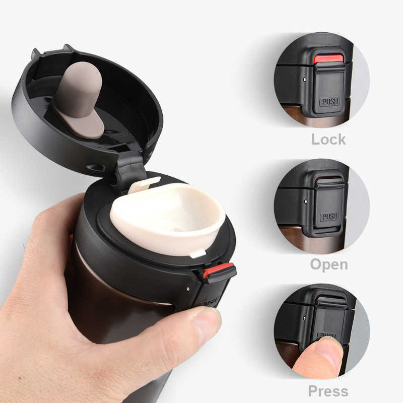Custom or name Travel Coffee Mug Stainless Steel Thermos Tumbler Cups Vacuum Flask thermo Water Thermocup 210615
