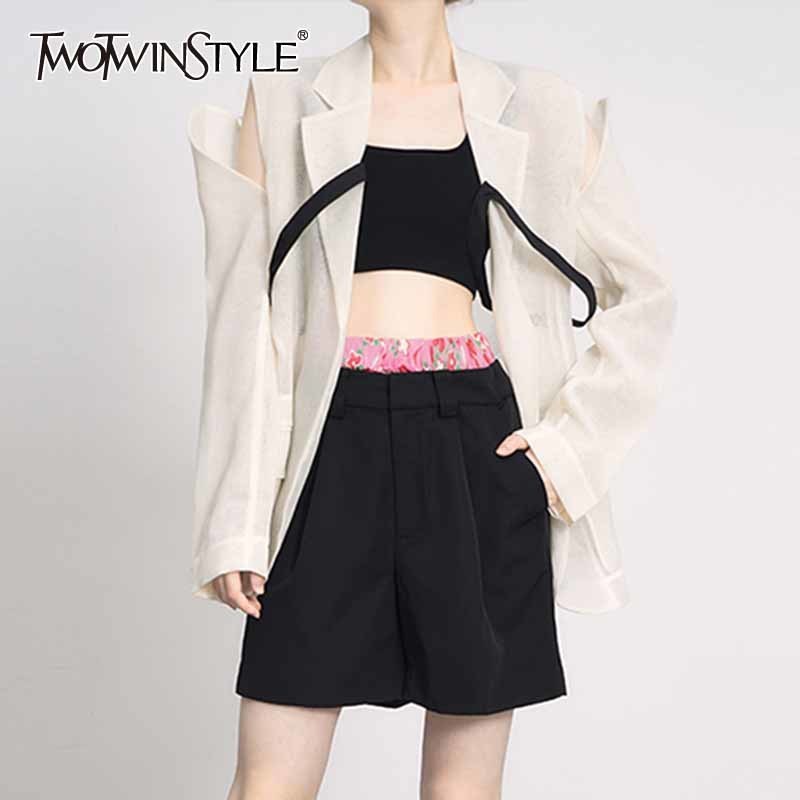 Elegant Hit Color Blazer For Women Notched Long Sleeve Patchwork Mesh Perspective Blazers Female Spring Fashion 210524, Beige
Elegant Hit Color Blazer For Women Notched Long Sleeve Patchwork Mesh Perspective Blazers Female Spring Fashion 210524, Beige