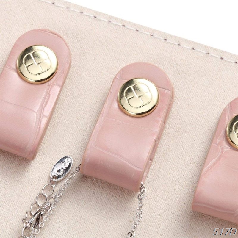 Portable Daily Jewelry Travel Organizer Roll Up Bag Case Storage Holder New 210402