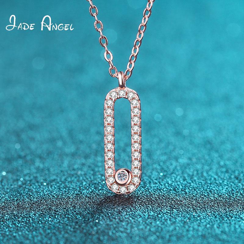 Chains JADE ANGEL Women's 925 Sterling Silver Oval Row Diamond Pendant Fashion Factory Direct Sales Moissan Necklace
Chains JADE ANGEL Women's 925 Sterling Silver Oval Row Diamond Pendant Fashion Factory Direct Sales Moissan Necklace