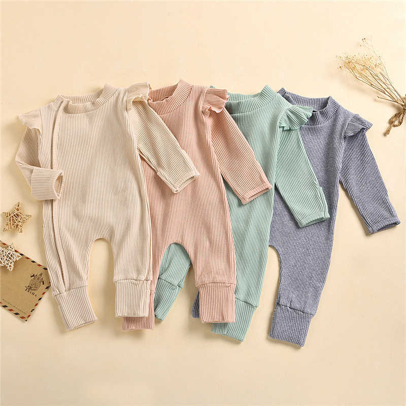 Spring Autumn Toddler Kids Baby Boys Girls Ruffles Knitted Long Sleeve Zipper Romper Jumpsuits s Kids Clothing 210722
Spring Autumn Toddler Kids Baby Boys Girls Ruffles Knitted Long Sleeve Zipper Romper Jumpsuits s Kids Clothing 210722