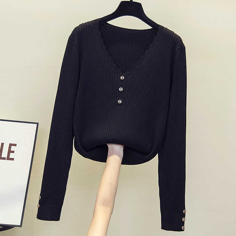 Spring Autumn Button Sexy V Neck Sweater Women Basic Slim Pullover Women Sweaters And Pullovers Knit Jumper Tops 210604, Black
Spring Autumn Button Sexy V Neck Sweater Women Basic Slim Pullover Women Sweaters And Pullovers Knit Jumper Tops 210604, Black