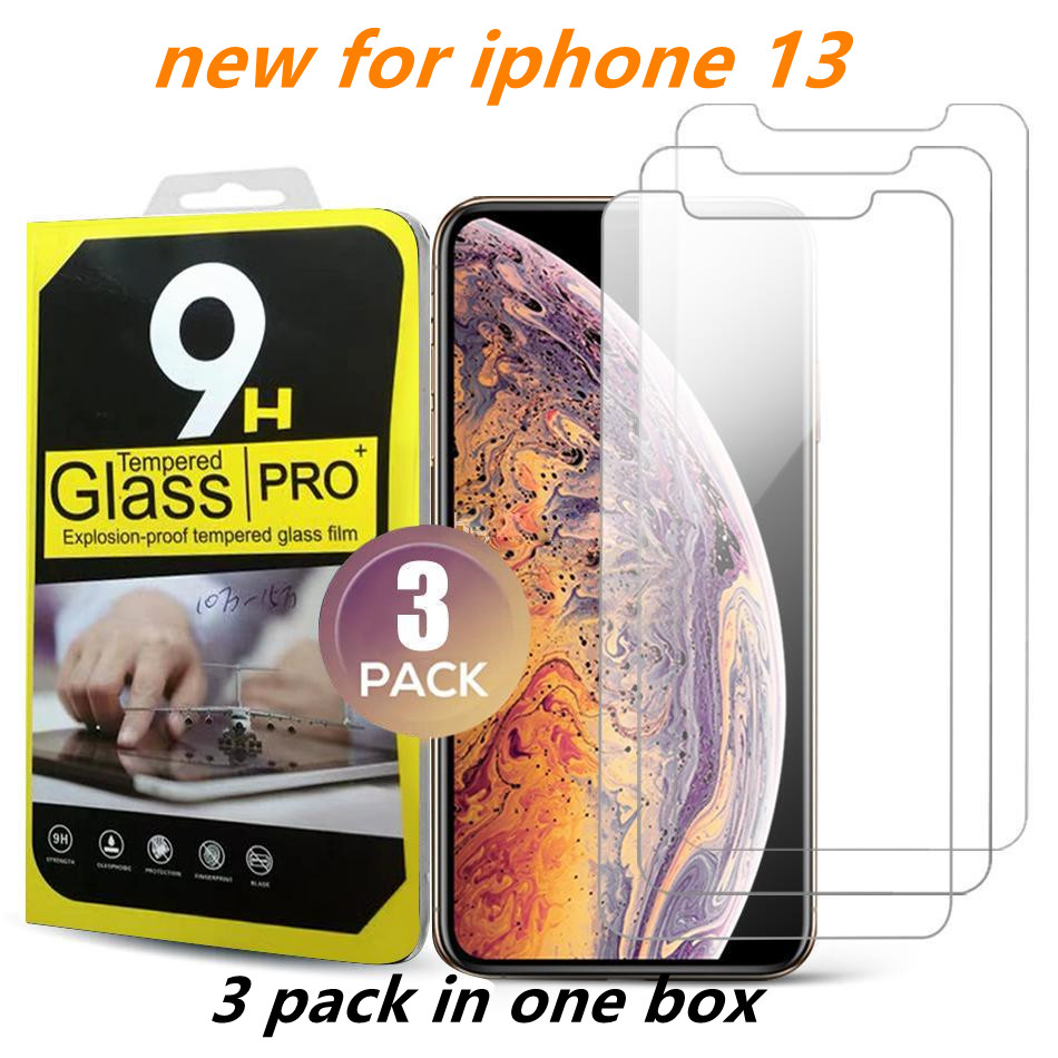 Screen Protector 3 Pack One Box For iPhone 13 12 11 XS Pro Max 7 8 Plus Tempered Glass Protectored Film Clear Protectors With Retail package
Screen Protector 3 Pack One Box For iPhone 13 12 11 XS Pro Max 7 8 Plus Tempered Glass Protectored Film Clear Protectors With Retail package