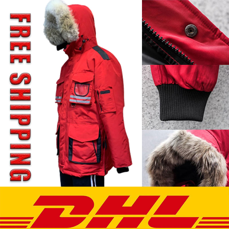 DHL Winter Parkas Outerwear Women Real Wolf Fur Hooded Canada Down Jacket Top Quality Coats Hiver Doudoune 90% White Down Coat, As pic
DHL Winter Parkas Outerwear Women Real Wolf Fur Hooded Canada Down Jacket Top Quality Coats Hiver Doudoune 90% White Down Coat, As pic