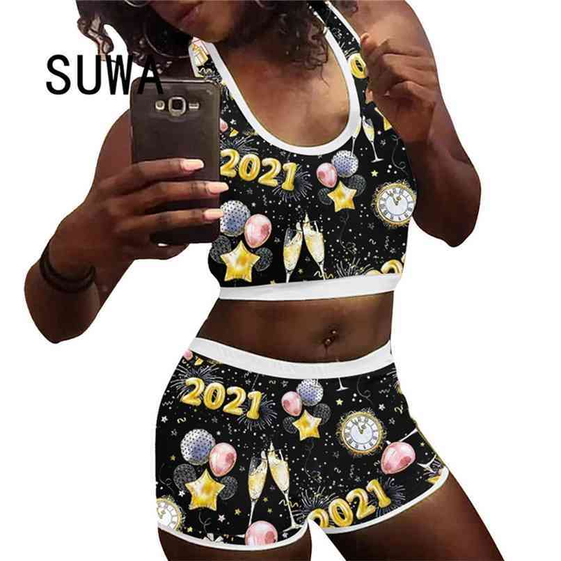 Sexy 2 Pieces Set Homewear Women O-Neck Sleeveless Star Print Crop Tops High Waist Shorts Sports Workout Outfit Tracksuit 210525, Black
Sexy 2 Pieces Set Homewear Women O-Neck Sleeveless Star Print Crop Tops High Waist Shorts Sports Workout Outfit Tracksuit 210525, Black