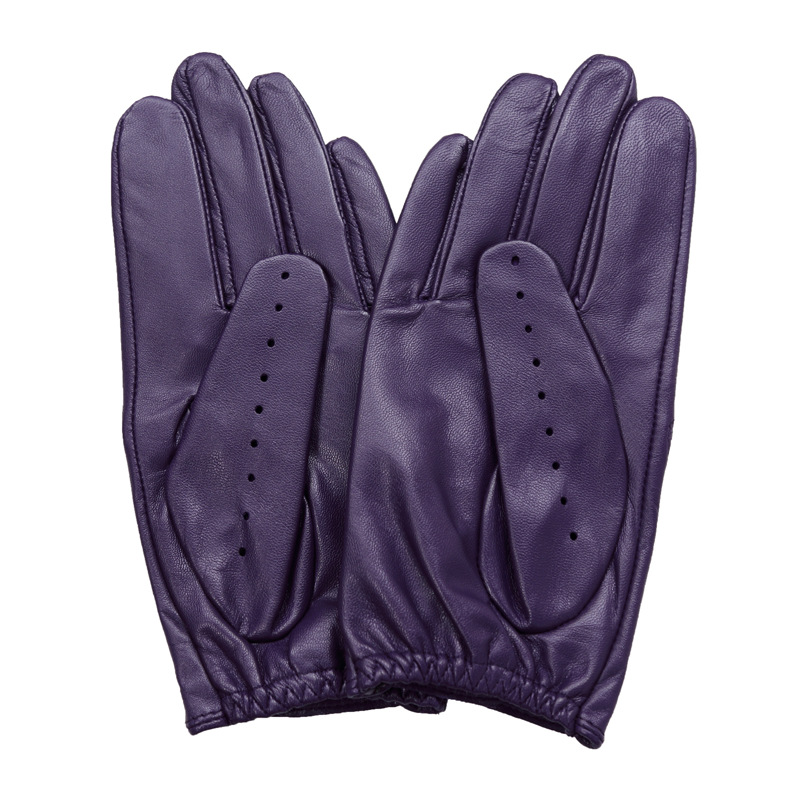 Fashion Breathable Women Leather Gloves Spring Driving Gloves Full Finger Non Slip Mitten Female Real