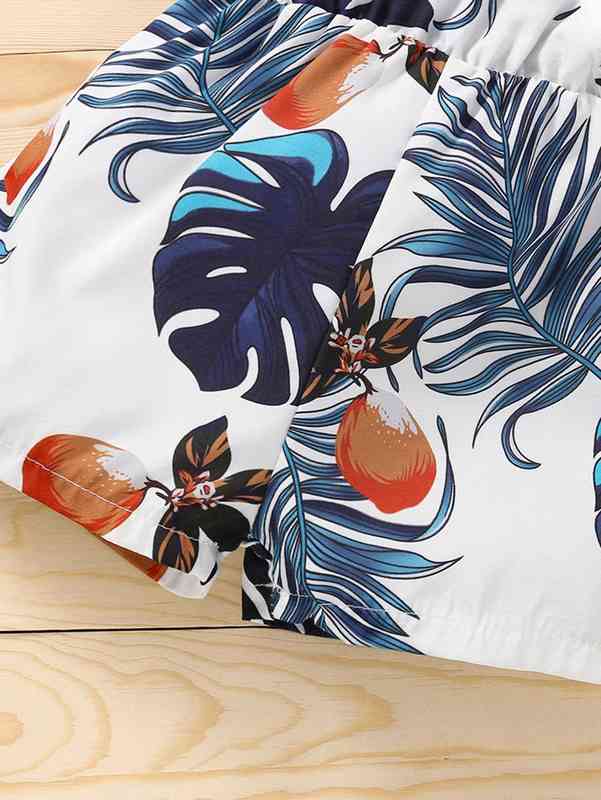 Baby Girl Tropical Print Cami Romper SHE