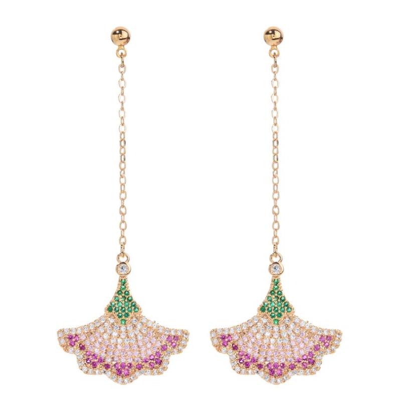 Dangle & Chandelier 2021 Fashion Color Fan-shaped Long Creative Zircon Micro-set Earrings For Women / Girls Wedding Party Jewelry EarringsER
Dangle & Chandelier 2021 Fashion Color Fan-shaped Long Creative Zircon Micro-set Earrings For Women / Girls Wedding Party Jewelry EarringsER