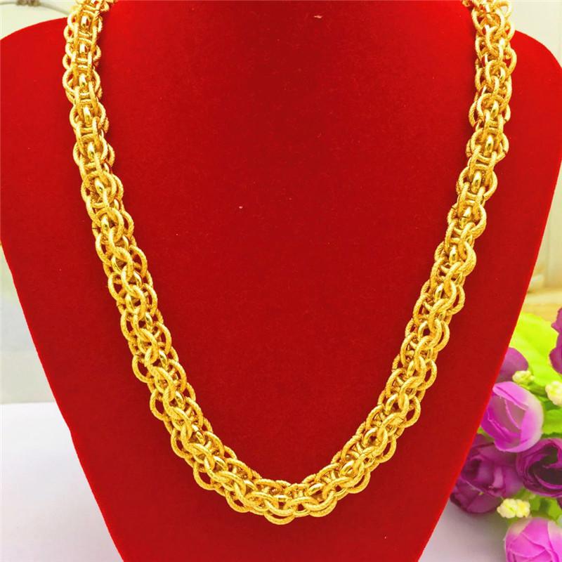 Chains Fashion Luxury 14k Gold Men's Wedding Necklace Yellow Dragon Head Chain 62cm Fine Jewelry Annivesary Gifts Male, Silver 
Chains Fashion Luxury 14k Gold Men's Wedding Necklace Yellow Dragon Head Chain 62cm Fine Jewelry Annivesary Gifts Male, Silver