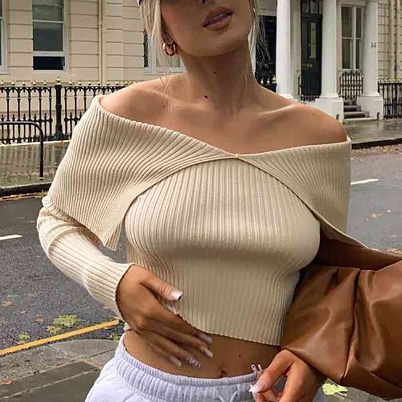 Vintage Women Sexy V Neck Knitted Sweaters Spring Fashion Ladies Elegant Pullovers Streetwear Girls Cute Tops Chic 210430