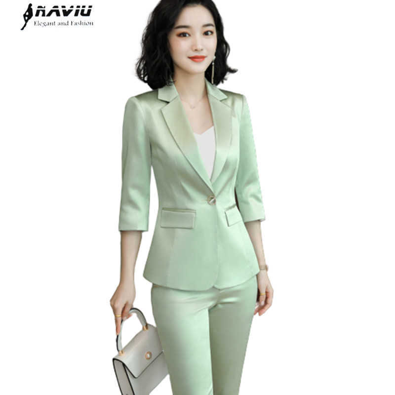 Naviu Pink Pants Suit High-End Business Temperament Half Sleeve Fruit Green Jacket and Trousers Work Wear 210604, White blazer
Naviu Pink Pants Suit High-End Business Temperament Half Sleeve Fruit Green Jacket and Trousers Work Wear 210604, White blazer