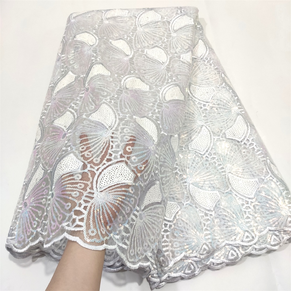 White Luxury African Sequin Lace Fabric 2021 French Net Sequence Embroidery Nigerian Wedding Party Tulle Laces For Sew
White Luxury African Sequin Lace Fabric 2021 French Net Sequence Embroidery Nigerian Wedding Party Tulle Laces For Sew