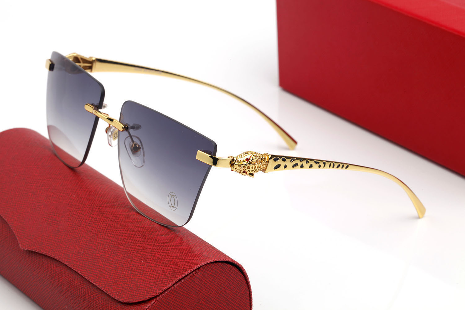 Leopard sunglasses Luxury Designer Glasses Men Women Eyeglass Frame Rectangular Lens Metal Gold Silver Cheetah Decoration Business Casual Wi, White;black
Leopard sunglasses Luxury Designer Glasses Men Women Eyeglass Frame Rectangular Lens Metal Gold Silver Cheetah Decoration Business Casual Wi, White;black