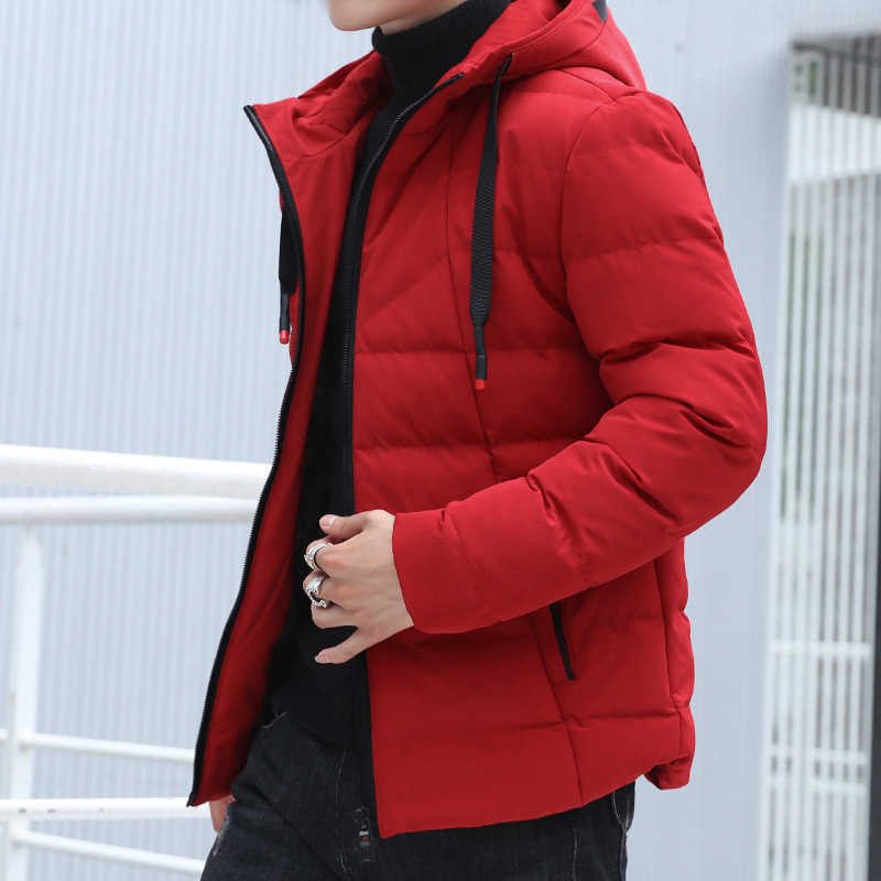 Mens Warm Parka Jacket Winter Coat Male Cotton Outwear Solid Plus Size Overcoat Zipper Streetwear Casual Windbreaker Jacket Men 210818