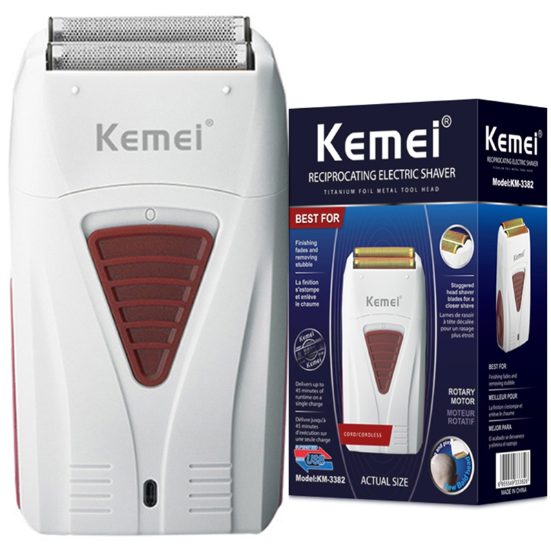 Original kemei finishing fade rechargeable electric shaver hair beard cleaning electric razor for men bald head shaving machine
Original kemei finishing fade rechargeable electric shaver hair beard cleaning electric razor for men bald head shaving machine