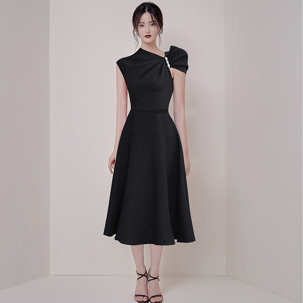 Summer Hepburn Black Chic Midi Dresses Elegant Women Club Sexy Bodycon Dress Party Casual Beach Vestidos 210506